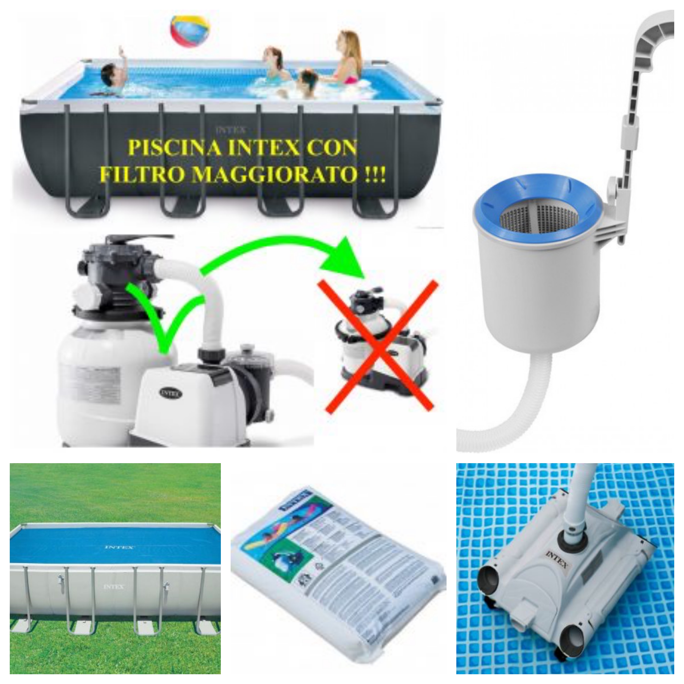 Filtro A Sabbia Intex.Piscina Ultra Xtr Frame Rettangolare 549x274x132 Cm Intex 26356 Con Filtro Maggiorato Skimmer Telo Termico Sabbia Di Vetro Autocleaner Castelflora